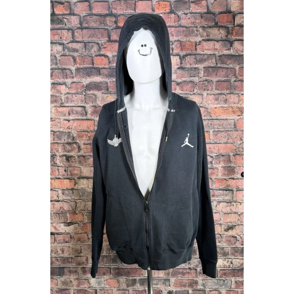 Jordan Men’s Full Zip Hooded Hoodie pit-pit=23”/length27“/sleeve27”